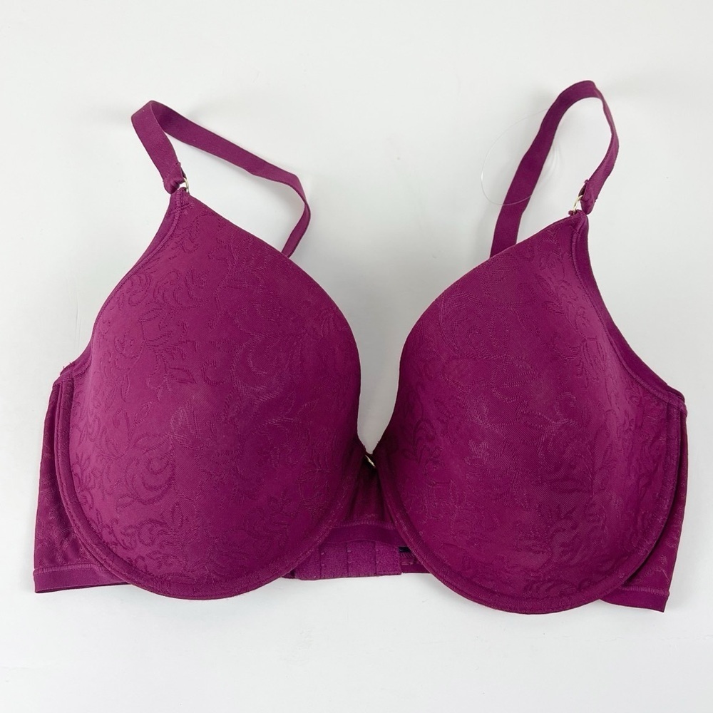 NEW Natori Bra Womens 36D Purple Adjustable Straps Floral Underwire NWOT